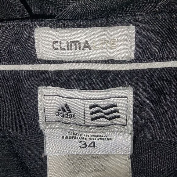 Adidas ClimaLite black pinstripe golf shorts size 34 - Picture 6 of 6